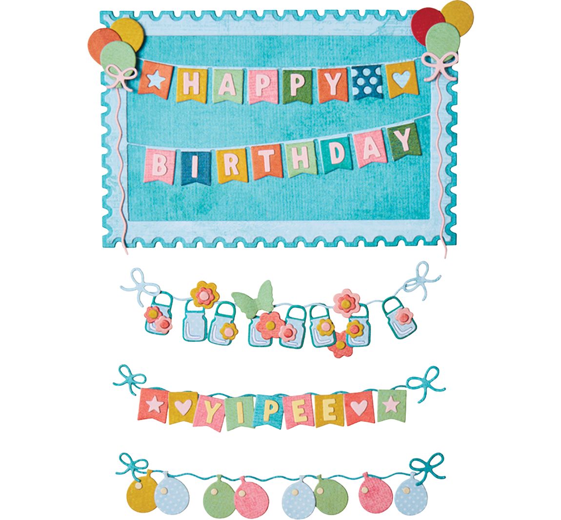 Sizzix Thinlits Ponssjabloon "All about Banners"