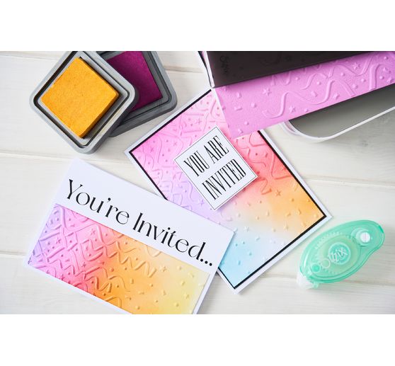 Sizzix Multi-Level Embossing template "Party Time"