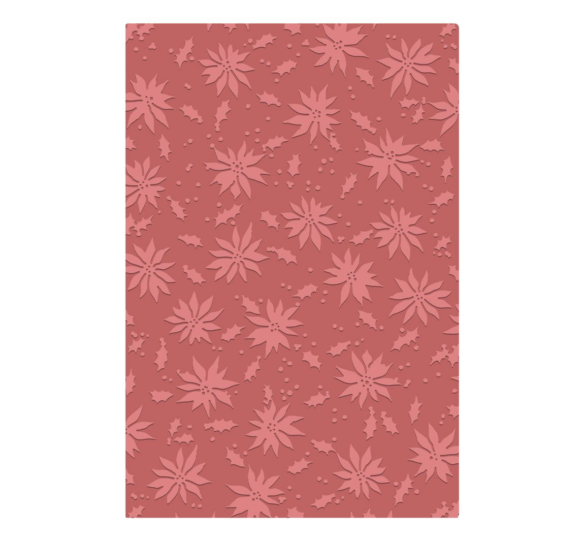 Sizzix A5 Embossing sjabloon "Holly Poinsettia by Tim Holtz"