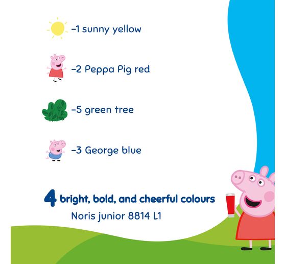 Noris junior Vingverf "Peppa Pig", 4 x 75 ml
