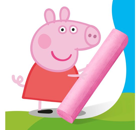 Noris junior stoepkrijt "Peppa Pig", 6 kleuren