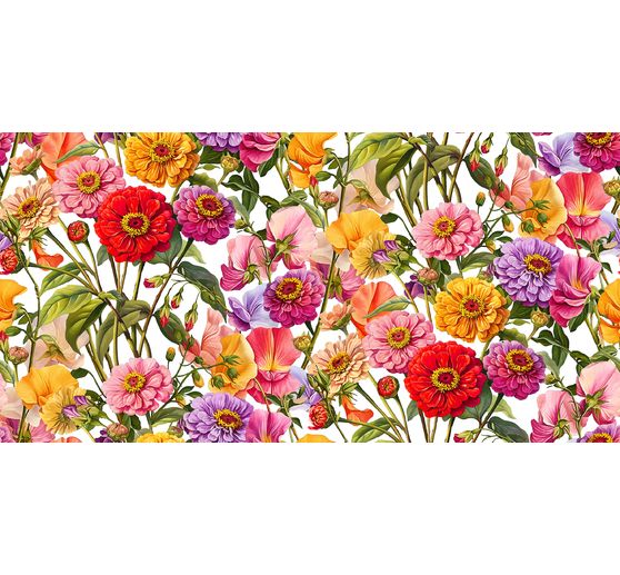 Katoenen stof "Cottage Garden"
