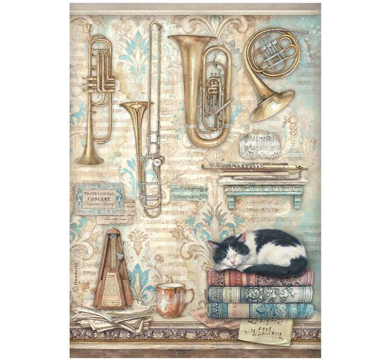 Stamperia Motief strozijde assortiment "Symphony", DIN A4, set van 6