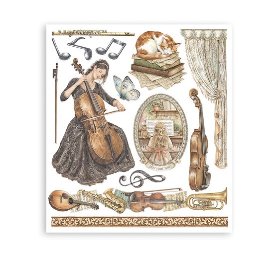 Stamperia XL Rub On assortiment "Symphony"