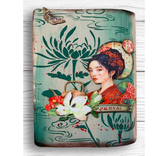 Stamperia Sjabloon "Oriental Garden - Lotus flower", 20 x 25 cm