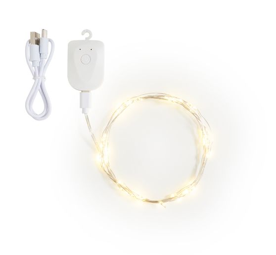 Micro-LED-lichtsnoer, oplaadbaar, 40 LED's