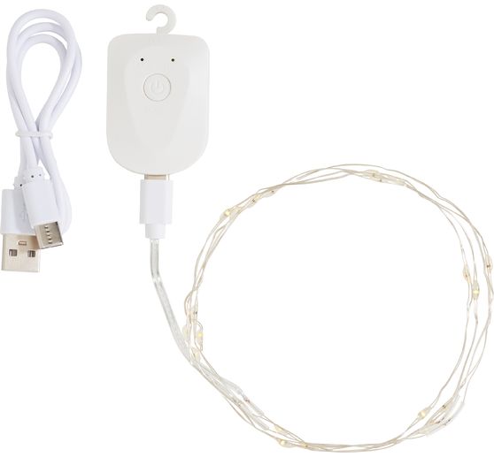 Micro‑LED fairy lights, rechargeable, 20 LEDs