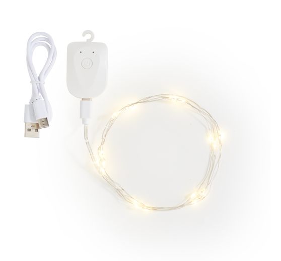 Micro‑LED fairy lights, rechargeable, 20 LEDs