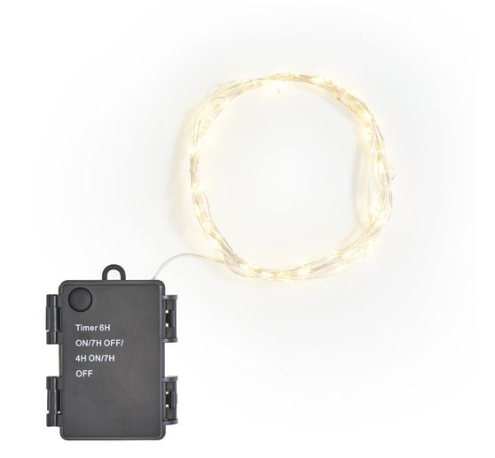 Outdoor micro LED fairy lights, with timer, 3 m, 60 LEDs