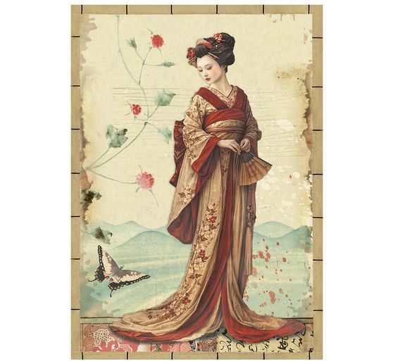 Stamperia Motief strozijde assortiment "Oriental Garden", DIN A6, set van 8