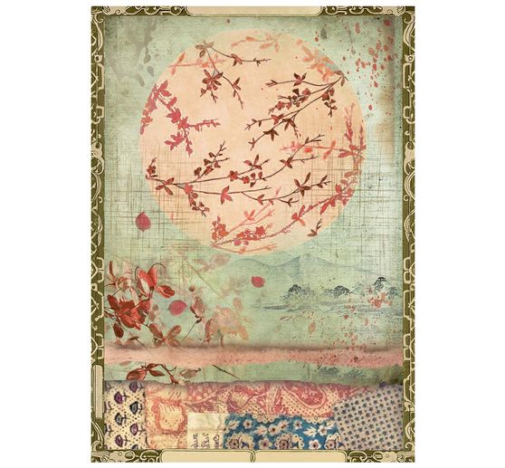Stamperia Motief strozijde assortiment "Oriental Garden", DIN A6, set van 8