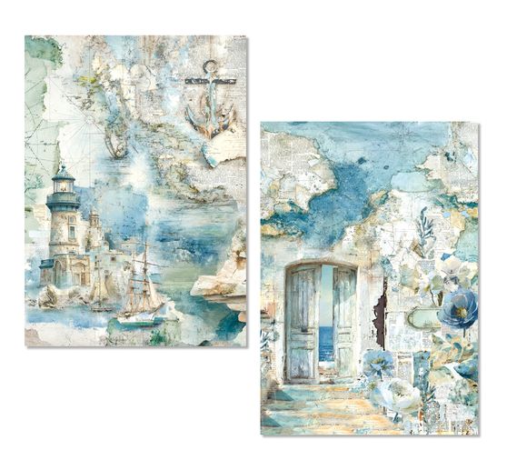 Ciao Bella Motief strozijde assortiment "Edge of the Ocean", set van 8