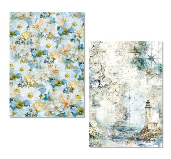 Ciao Bella Motief strozijde assortiment "Edge of the Ocean", set van 8