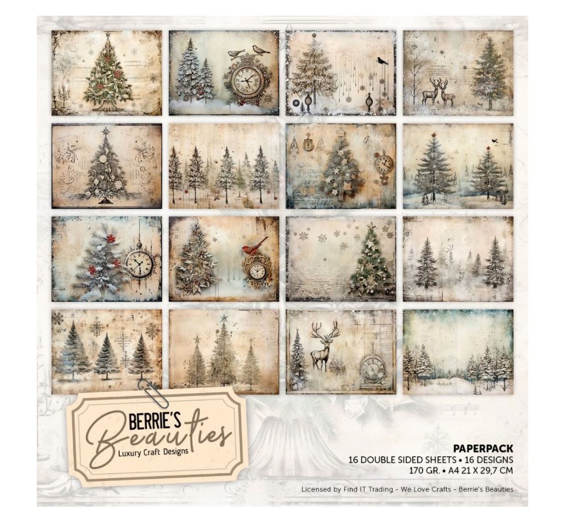 Papier set "Christmas Trees"