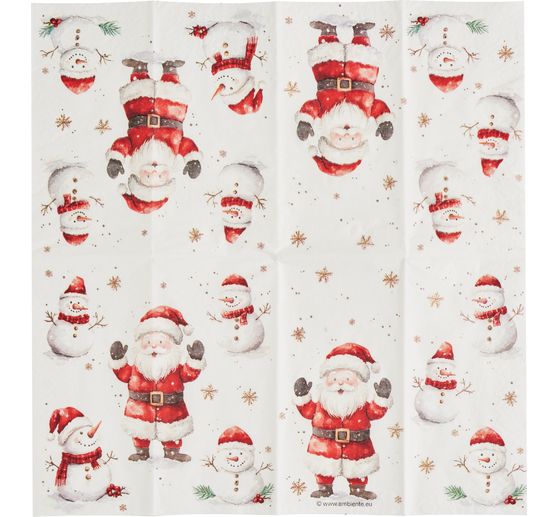 Paper handkerchiefs "Santa in the snow"