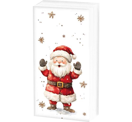 Paper handkerchiefs "Santa in the snow"