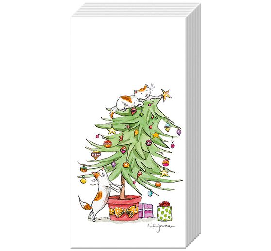 Papieren zakdoek "Cats in the Tree"