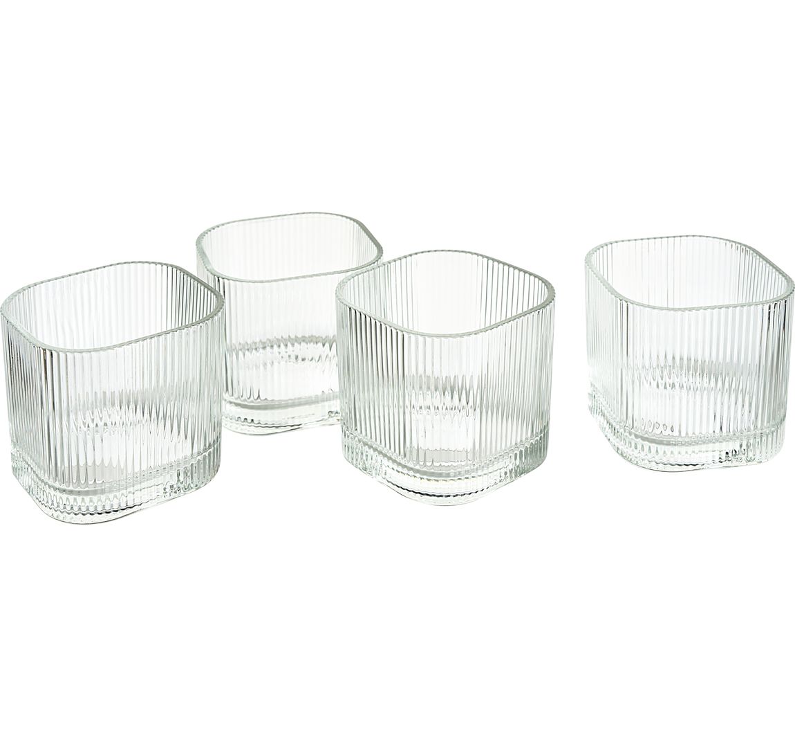 VBS Theelichtglazen "Ruby", 4 stuks