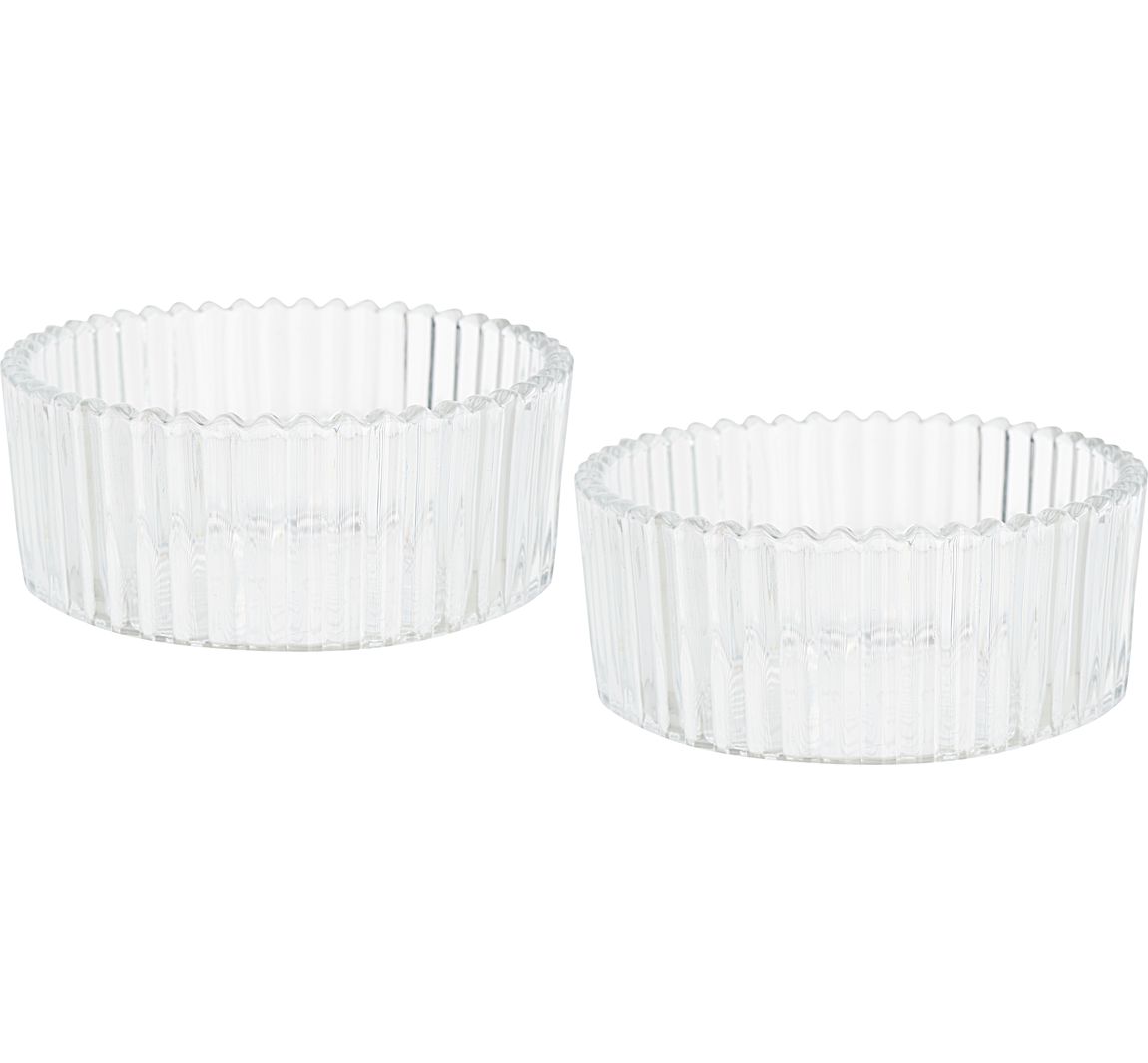 VBS Theelichtglas "Maxi", geribbeld