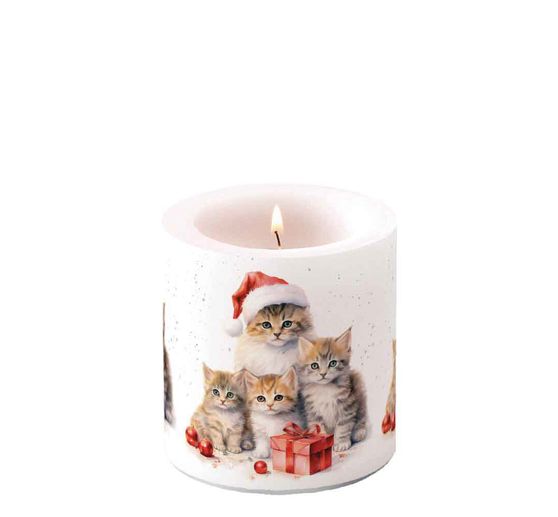 Papieren zakdoekjes "Kerstkatten"