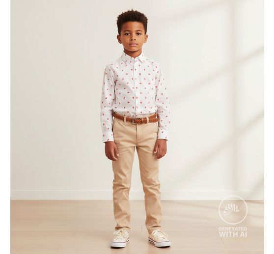 Cotton poplin fabric "Lobster"