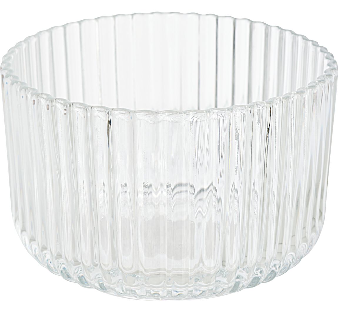 VBS Glazen kom, gegroefd, Ø 12 cm