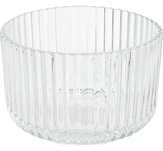 VBS Glazen kom, gegroefd, &Oslash; 12 cm