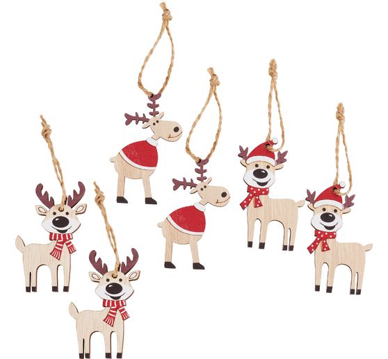 Houten rendierhangers "Niko"