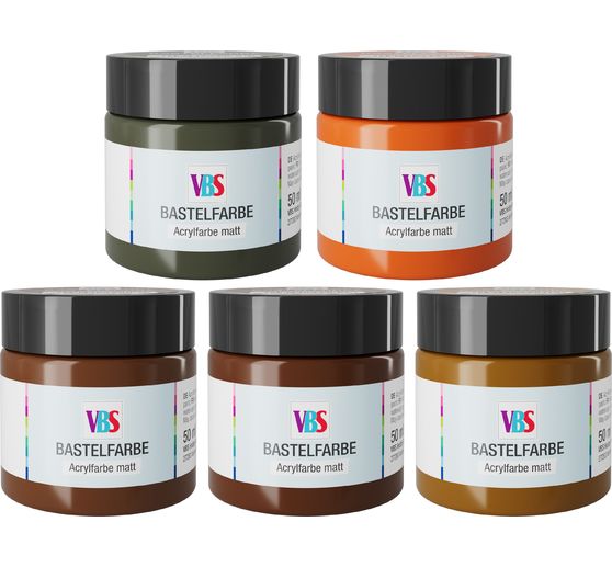 VBS Craft paint set "Whispering Woods", 5 x 50 ml