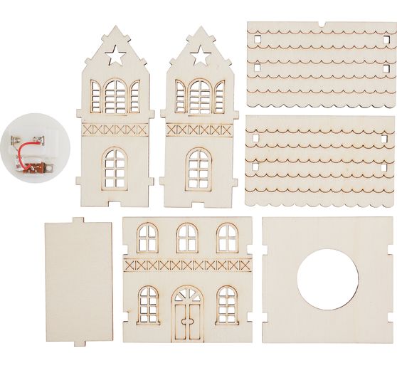 VBS Houten steekmotief "Winterhuis ster"