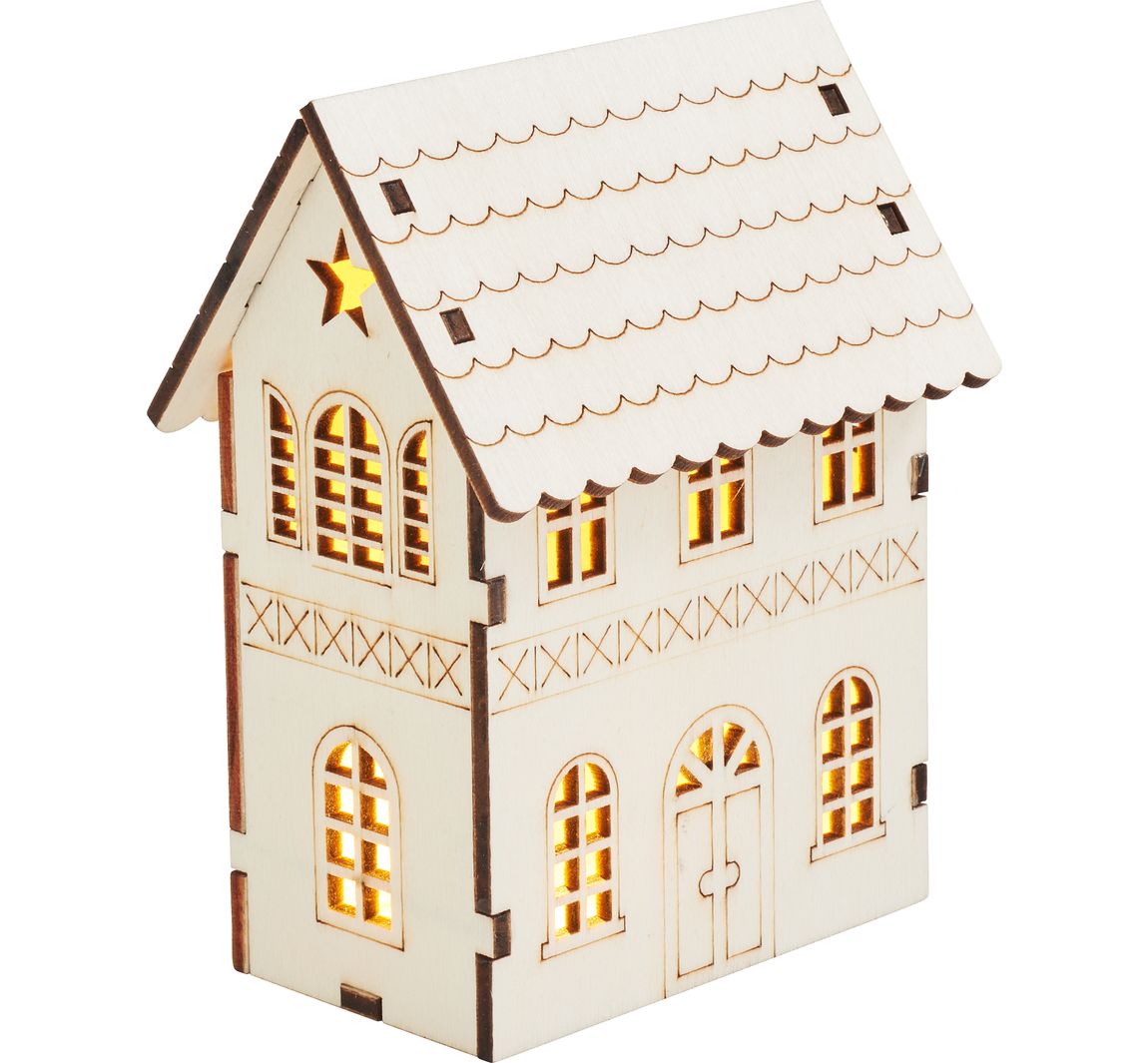 VBS Houten steekmotief "Winterhuis ster"
