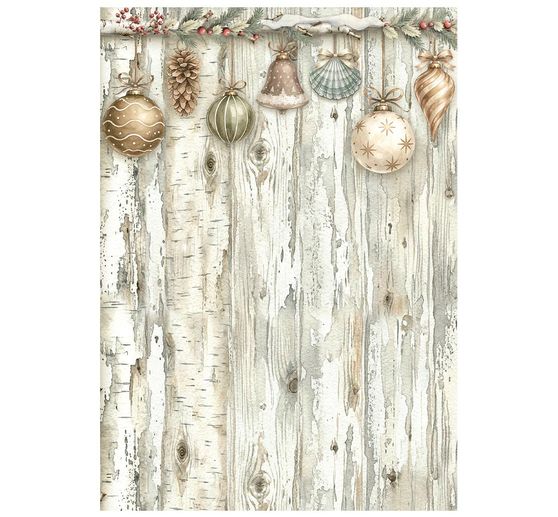 Stamperia Motief strozijde backgrounds "White Christmas", DIN A6, set van 8