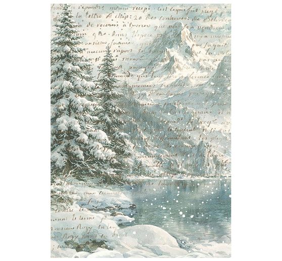 Stamperia Motief strozijde backgrounds "White Christmas", DIN A6, set van 8