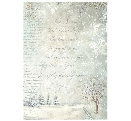 Stamperia Motief strozijde backgrounds "White Christmas", DIN A6, set van 8