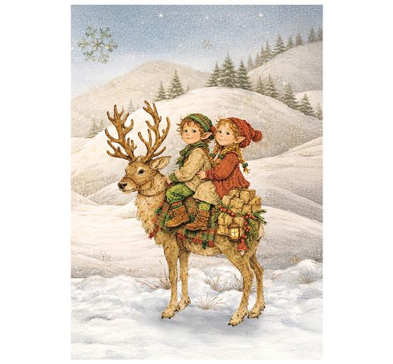 Stamperia Motief strozijde assortiment "Silent Night", DIN A6, set van 8