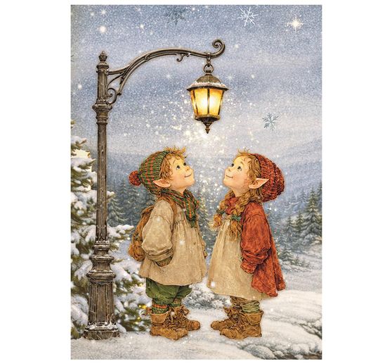 Stamperia Motief strozijde assortiment "Silent Night", DIN A6, set van 8
