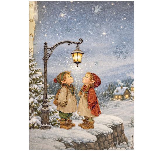 Stamperia Motief strozijde assortiment "Silent Night", DIN A4, set van 6