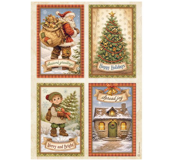 Stamperia Motief strozijde assortiment "Silent Night", DIN A4, set van 6