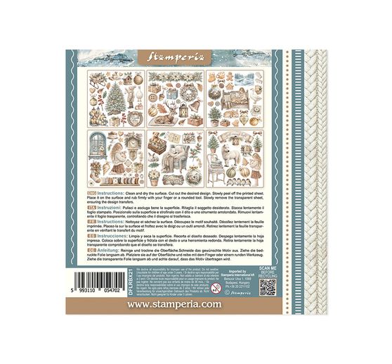 Stamperia Rub On assortiment "White Christmas"