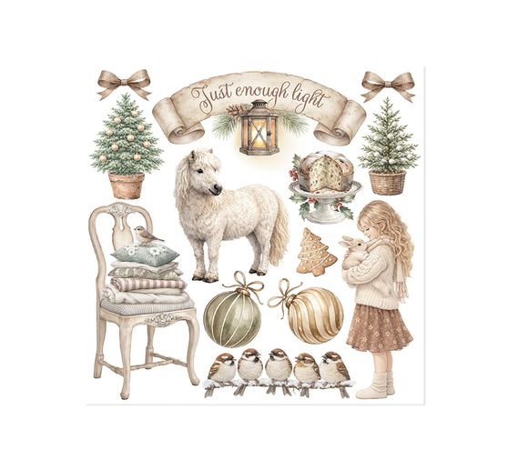 Stamperia Rub On assortiment "White Christmas"