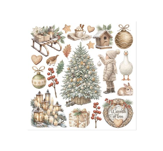 Stamperia Rub On assortiment "White Christmas"