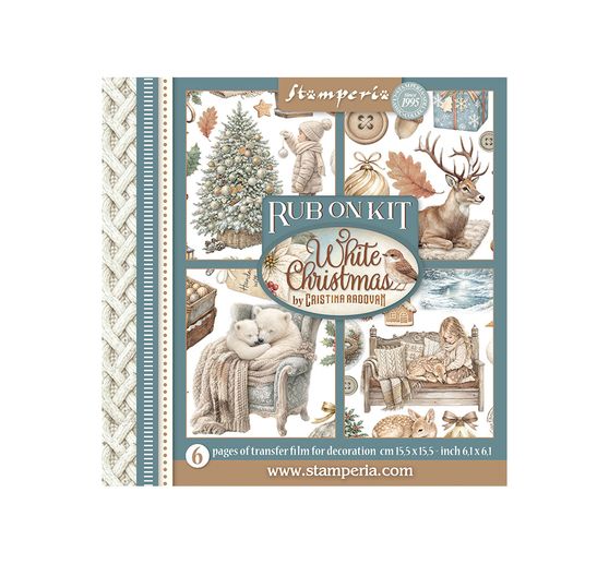 Stamperia Rub On assortiment "White Christmas"