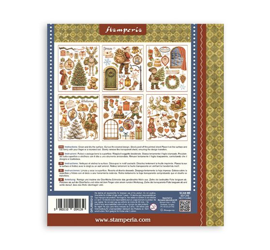 Stamperia XL Rub On assortiment "Silent Night"