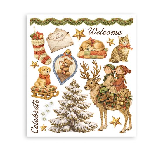 Stamperia XL Rub On assortiment "Silent Night"