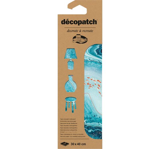 D&eacute;copatch Hot-Foil Paper "Ocean"