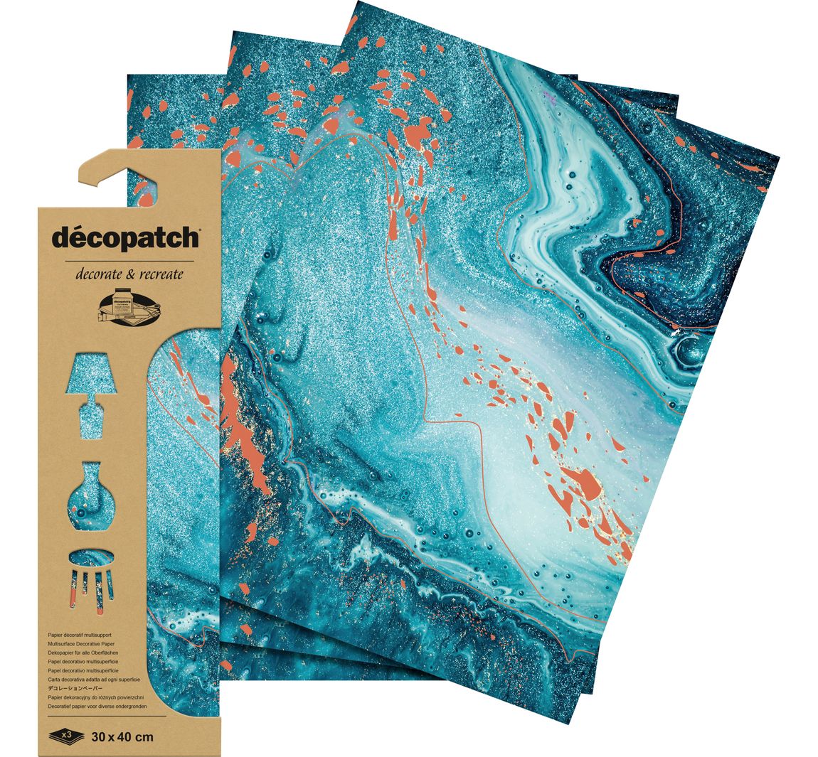 Décopatch Hot-Foil papier "Ocean"