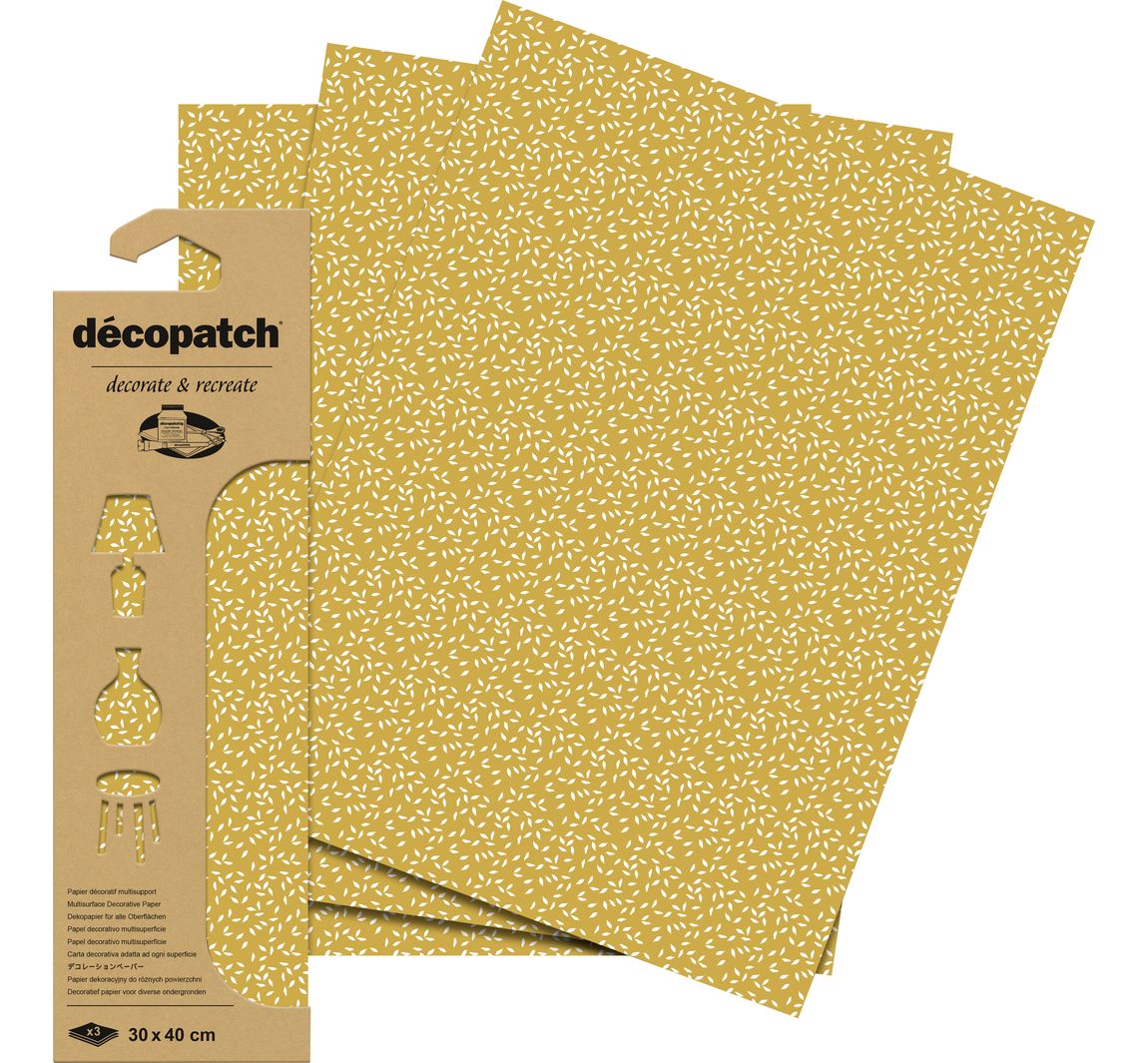 Décopatch Hot-Foil papier "Leaves"