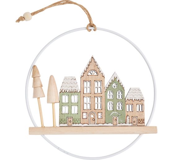 VBS Hangdecoratie "Winterse huizensc&egrave;ne"