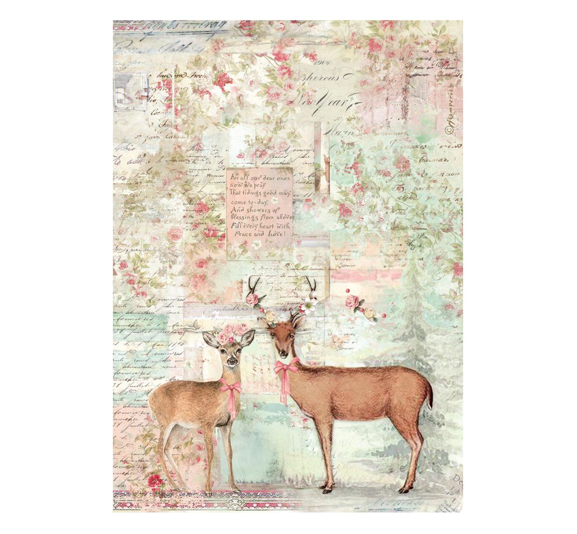 Stamperia Motief strozijde "Winter Magic - Deer"