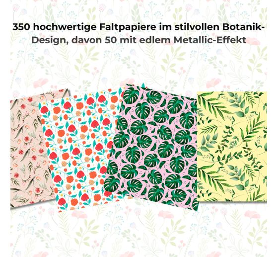 350 Origamiblok "Bloemmotieven"